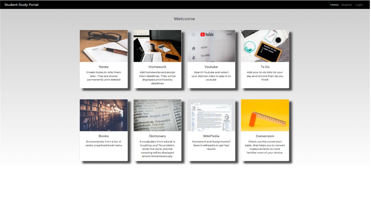 Screenshot of the Student Study Portal